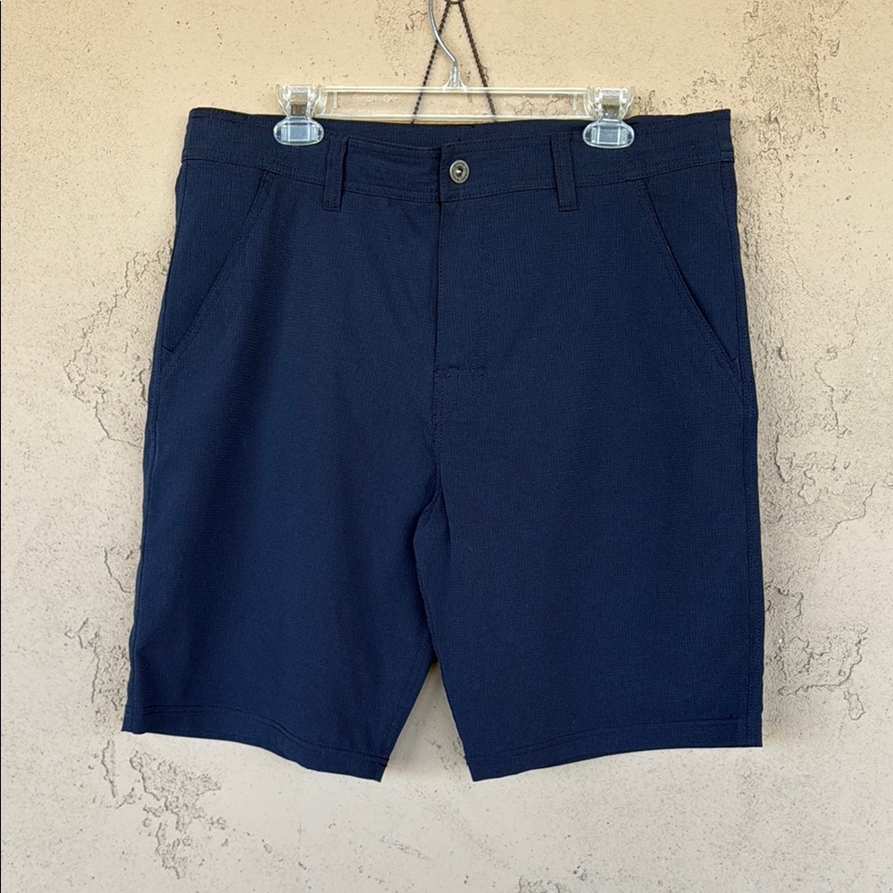 Prana Blue Flat Front Shorts